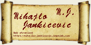 Mihajlo Jankićević vizit kartica